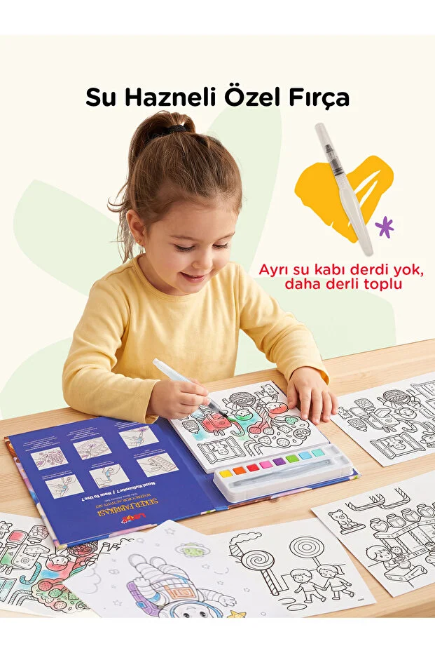 Let’s Şeker Fabrikası Sulu Boya Boyama Kitabı & Aktivite Seti